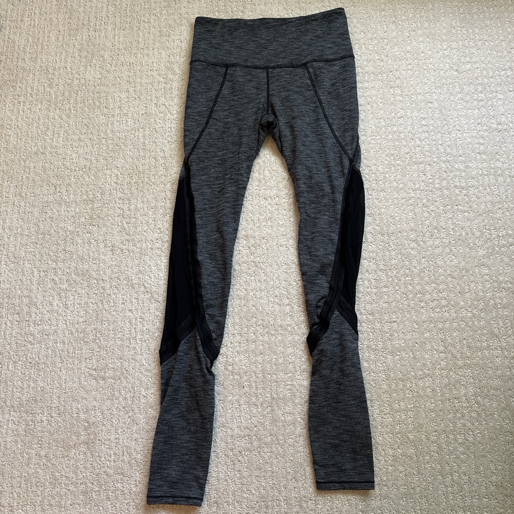 Athleta High Rise Leggings with Mesh Panels